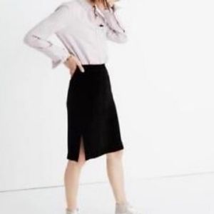 Madewell Velvet Pencil Skirt 00